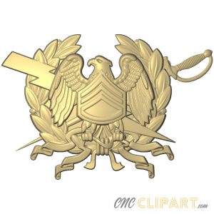 A 3D Relief model of the S.A.M.C (Sergeant Audie Murphy Club) Insignia
