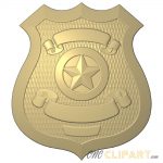 A 3D Relief model of blank Badge