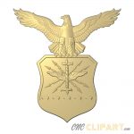 A 3D Relief model of a USAF badge