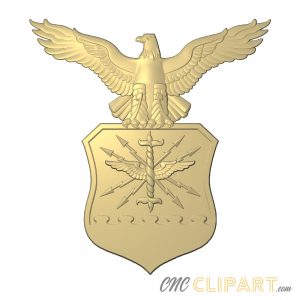 A 3D Relief model of a USAF badge