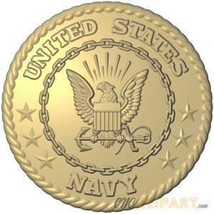 A 3D Relief model of the US Navy Emblem