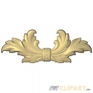 A 3D Relief model of an Applique Onlay decorative woodworking centrepiece