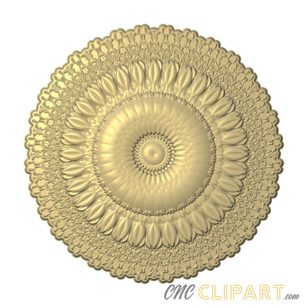 A 3D Relief model of a Ceiling Rose
