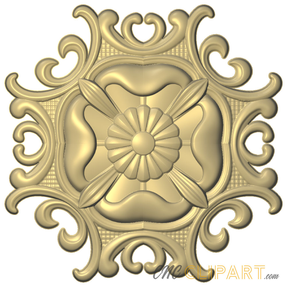 A 3D Relief model of a Ceiling Rose