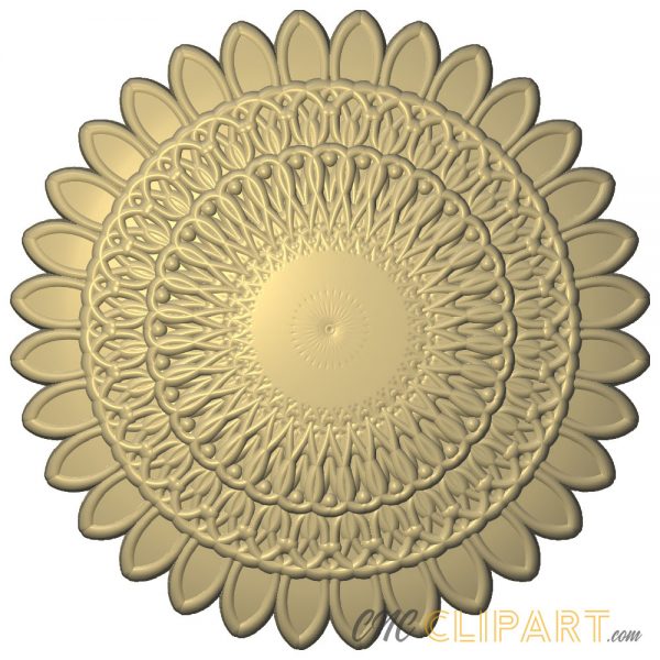 A 3D Relief model of a Ceiling Rose