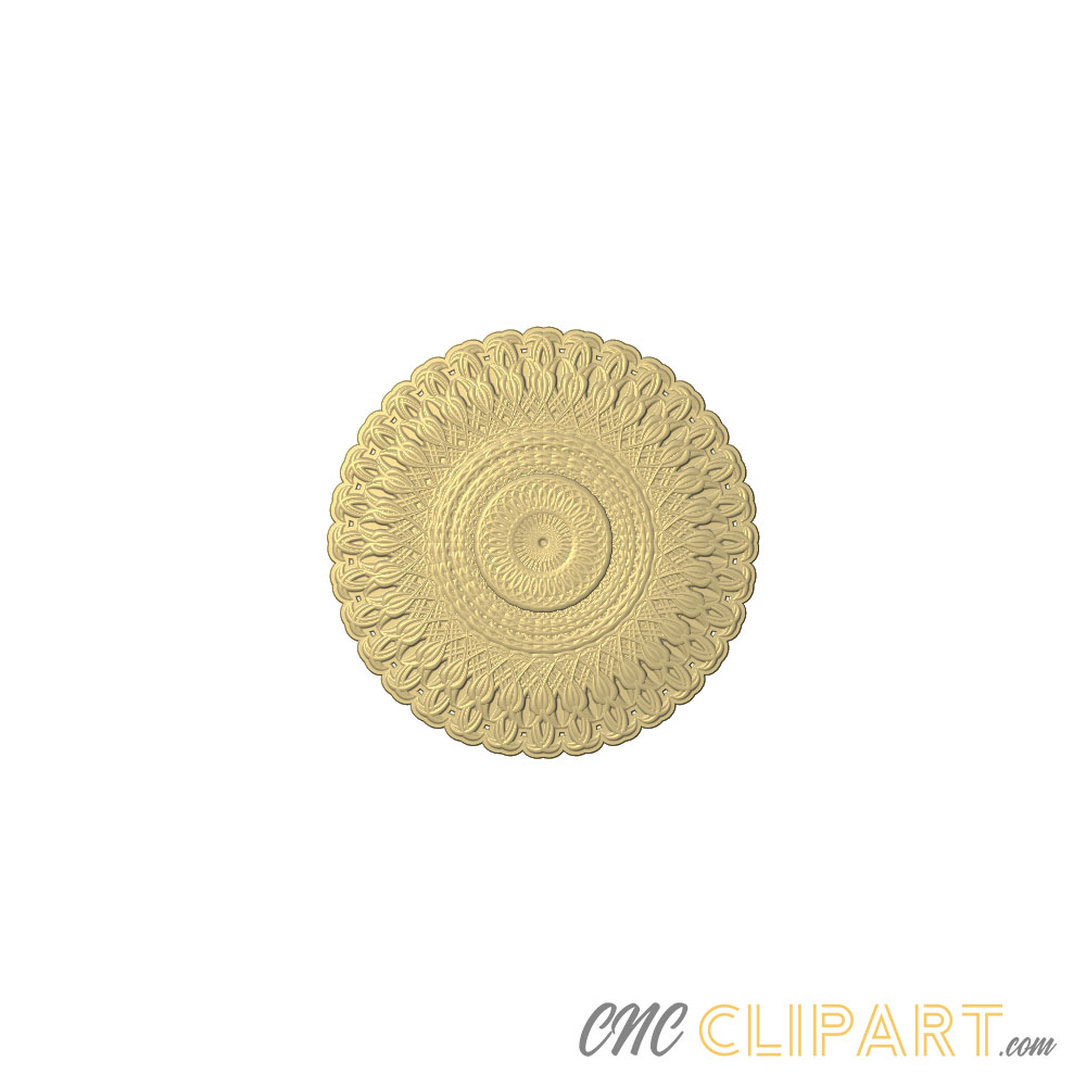 A 3D Relief model of a Ceiling Rose