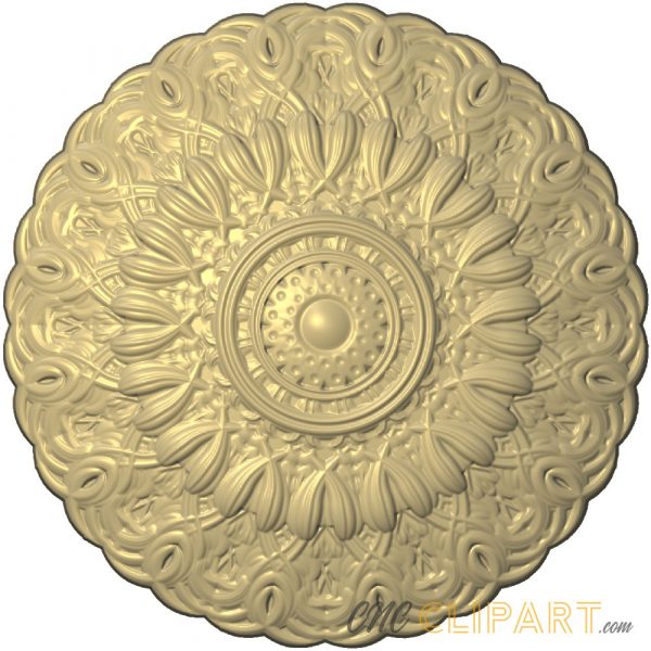 A 3D Relief model of a Ceiling Rose