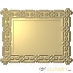 A 3D Relief model of a Celtic Border Square Frame