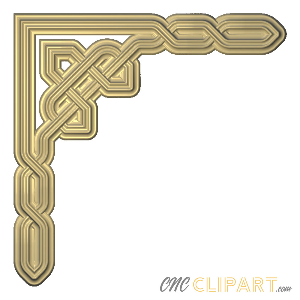 A 3D Relief model of a Celtic Corner Weave