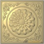 A 3D Relief model of a Decorative Square Panel