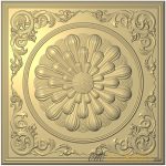 A 3D Relief model of a Decorative Square Panel