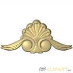 A 3D Relief model of a decorative Shell applique