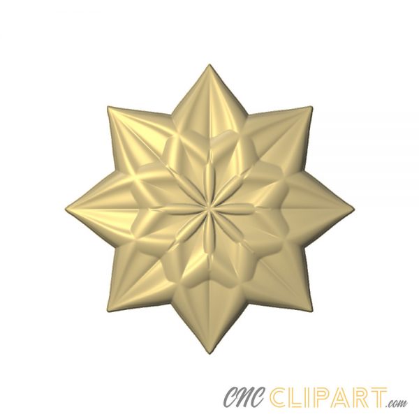 A 3D Relief model of a Star Rosette