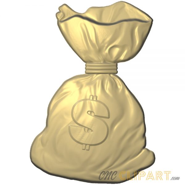 A 3D Relief model of a Money Bag