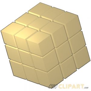 A 3D Relief model of a Puzzle Cube