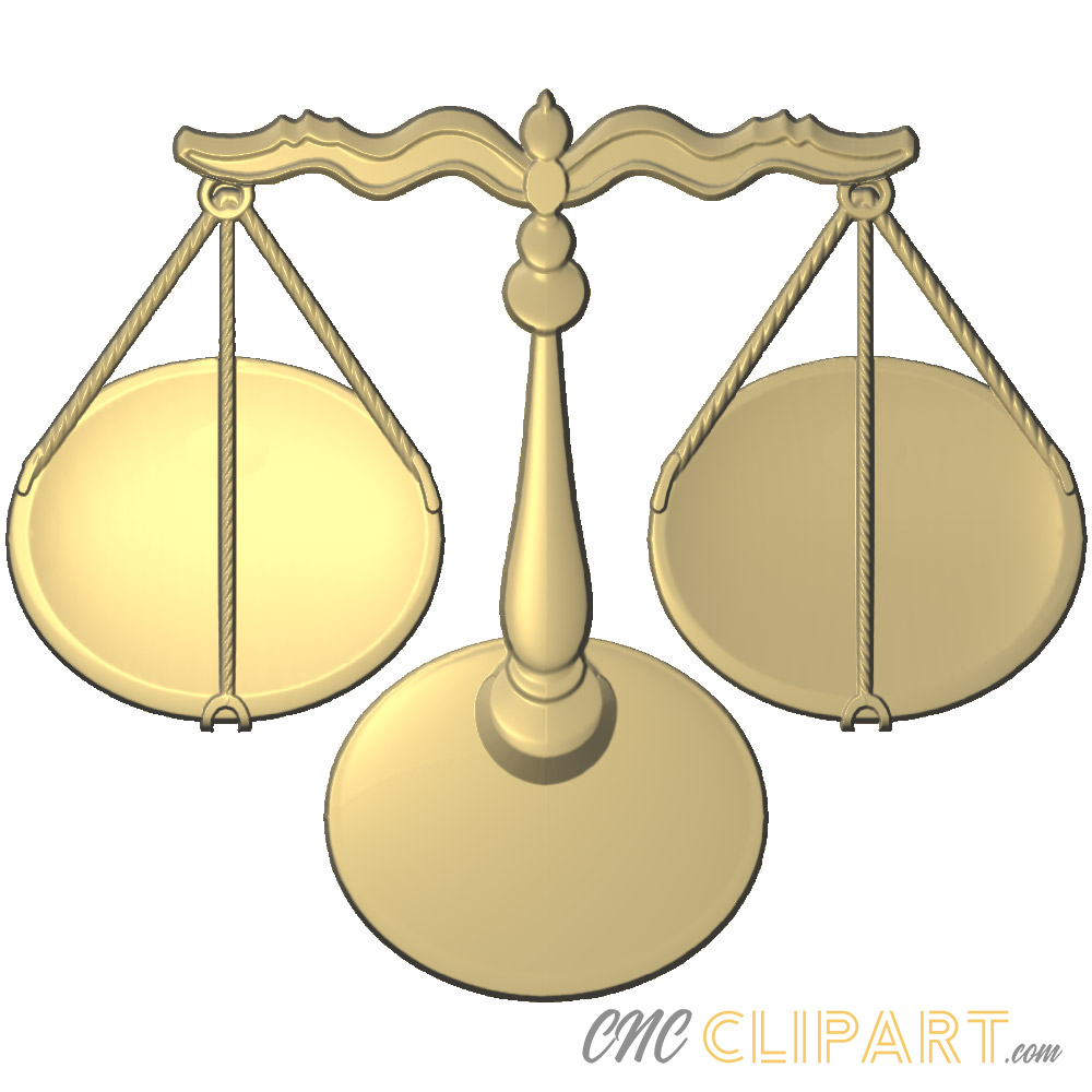 A 3D Relief model of the Scales of Justice