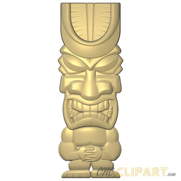 A 3D Relief model of a Tiki Character