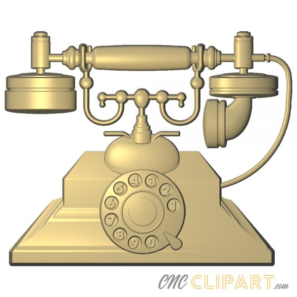 A 3D Relief model of a Vintage Phone