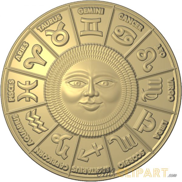 A 3D Relief model of a Zodiac Disk
