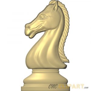 A 3D Relief model of a Knight Chess Piece