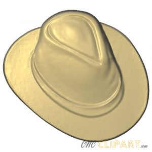 A 3D Relief model of a Cowboy Hat
