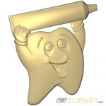 A 3D Relief model of a cute tooth