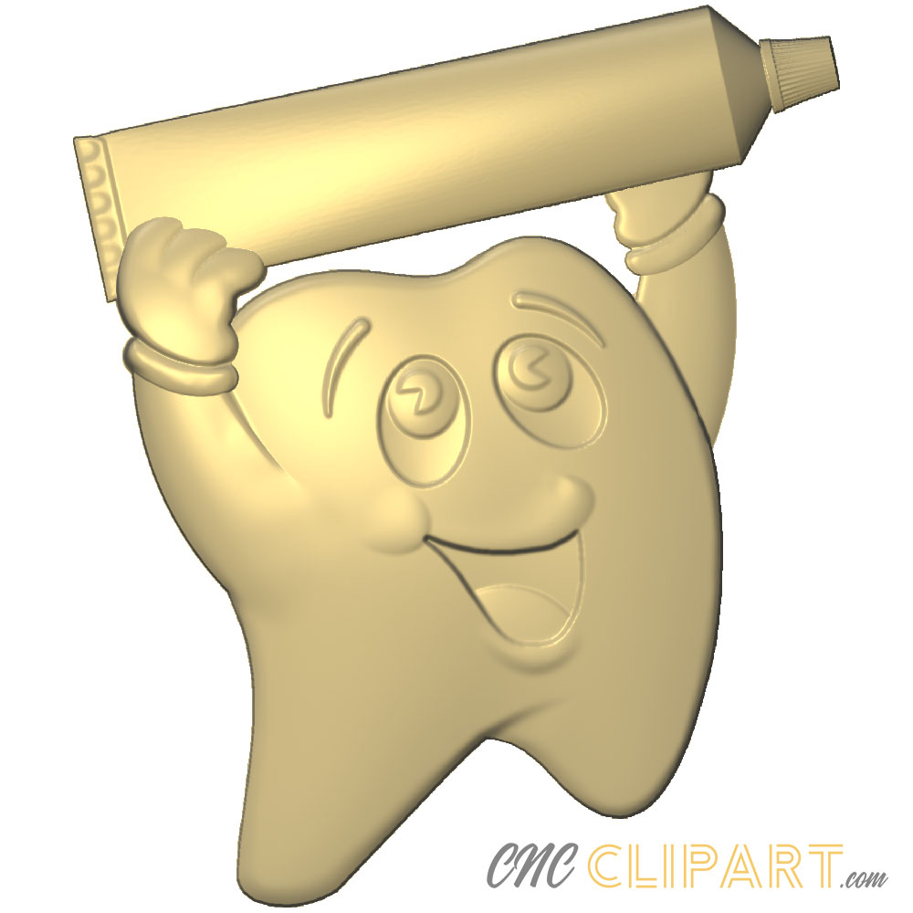 A 3D Relief model of a cute tooth