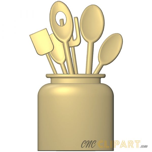 A 3D Relief model of kitchen utensils