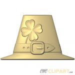 A 3D Relief model of a Leprechaun hat