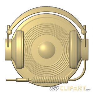 A 3D Relief model of a Speaker and Headphones