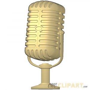 A 3D Relief model of a vintage microphone