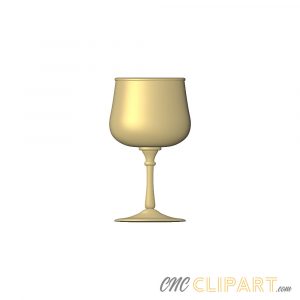 A 3D Relief model of a Wine Glass