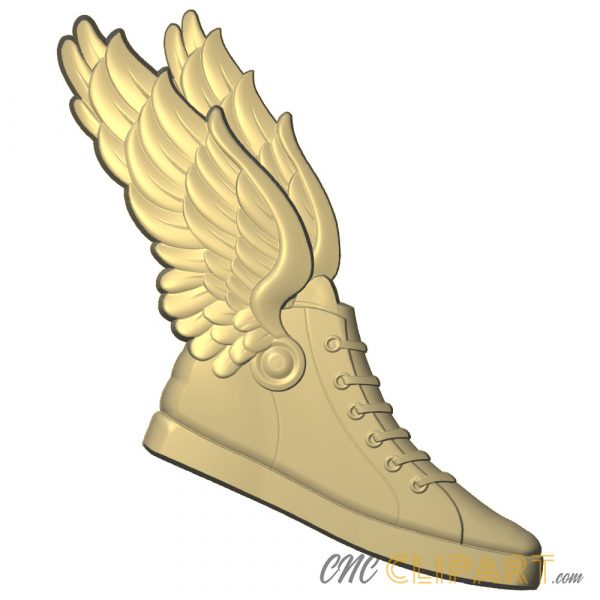 A 3D Relief model of a Winged Shoe